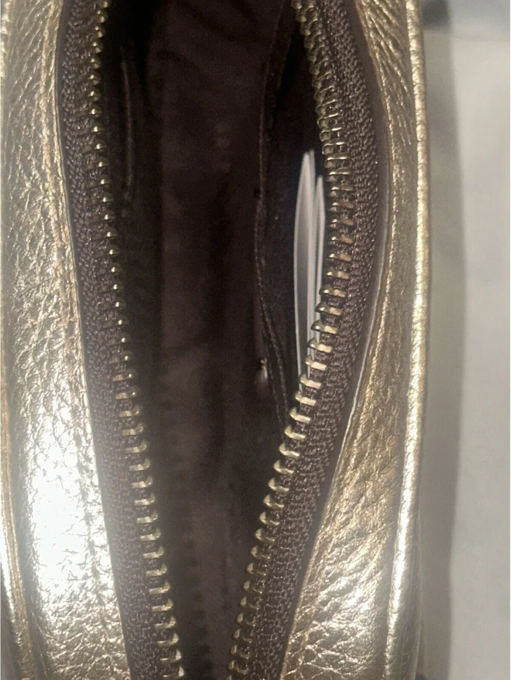 New COACH Metallic Gold Leather Fanny Pack Belt Bag